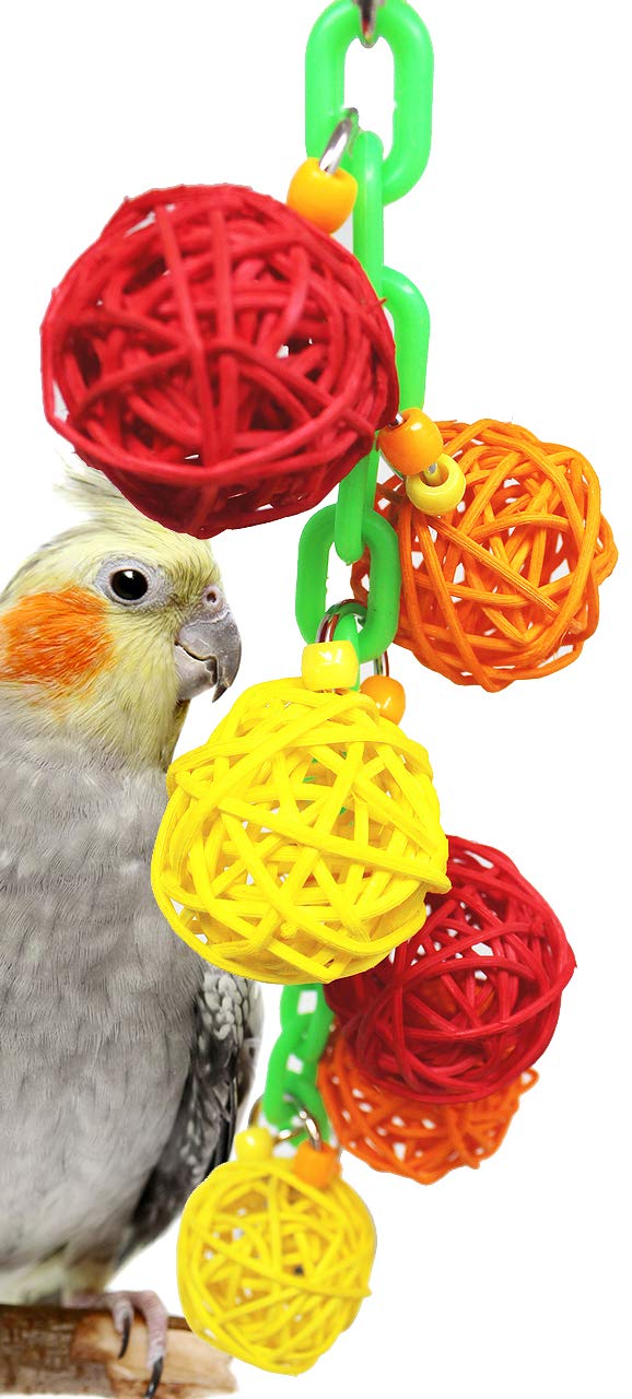 Bonka Bird Toys 829 Small Foraging Balls - Interactive Parrot Toys for Conures, Cockatiels & Lovebirds - Perfect for Mental Stimulation & Playtime