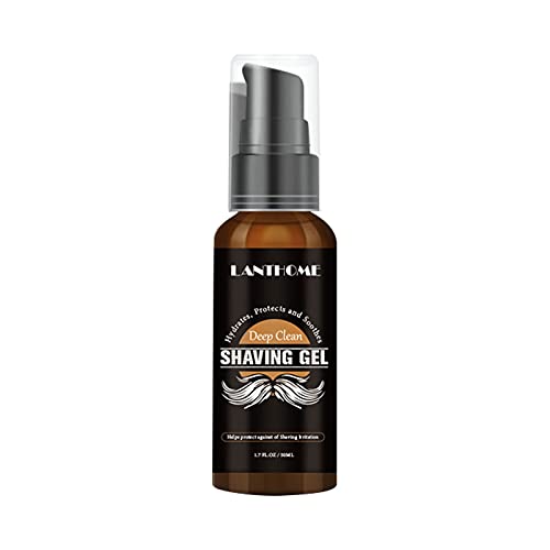 Men's Shaving Gel - Deep Clean & Gentle Beard Removal with Moisturizing Formula for Smooth Skin | Ideal for Daily Facial Care & Personal Grooming