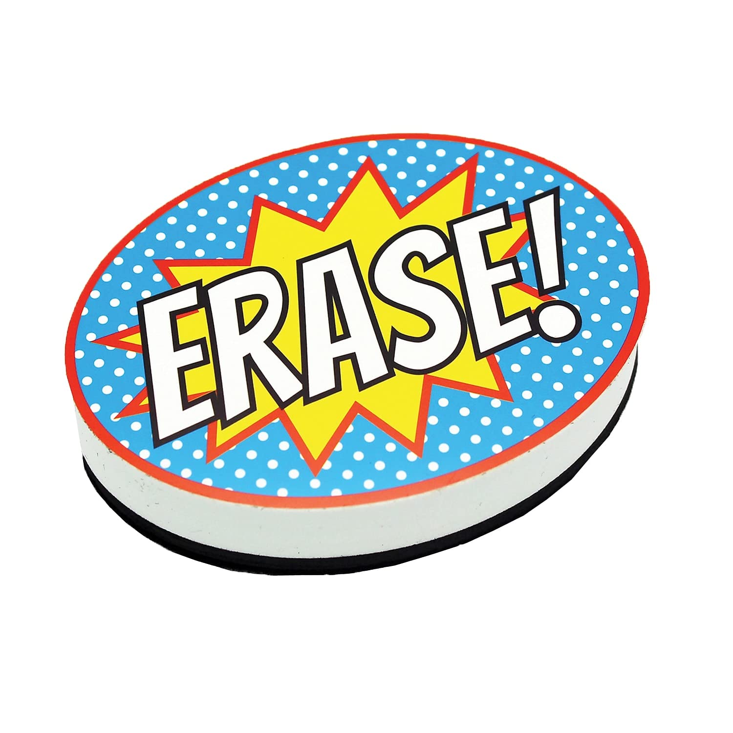 Ashley Productions Superhero Magnetic Whiteboard Eraser - Fun & Effective Classroom & Office Whiteboard Cleaner for Kids & Teachers
