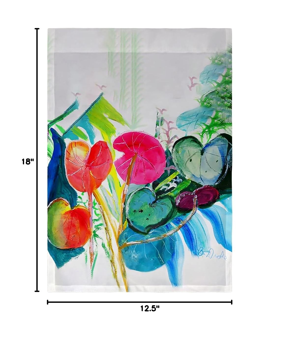 Betsy Drake FL1130 12.5 x 18 Inch Cyclamen Flower Garden Flag - Decorative Outdoor House Flag for Porch, Yard, and Seasonal Home Decor