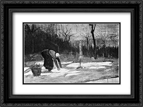 Vincent van Gogh Museum Art Print - 24x18 Black Ornate Framed Double Matted Wall Decor | Classic Home & Office Artwork | Perfect for Living Room, Bedroom, or Gallery Display