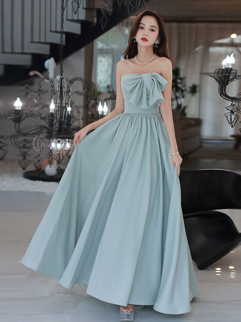 Elegant Backless Blue Long Prom Dresses & Bridesmaid Gowns - Formal Evening Wear for Homecoming, Wedding Parties & Special Occasions