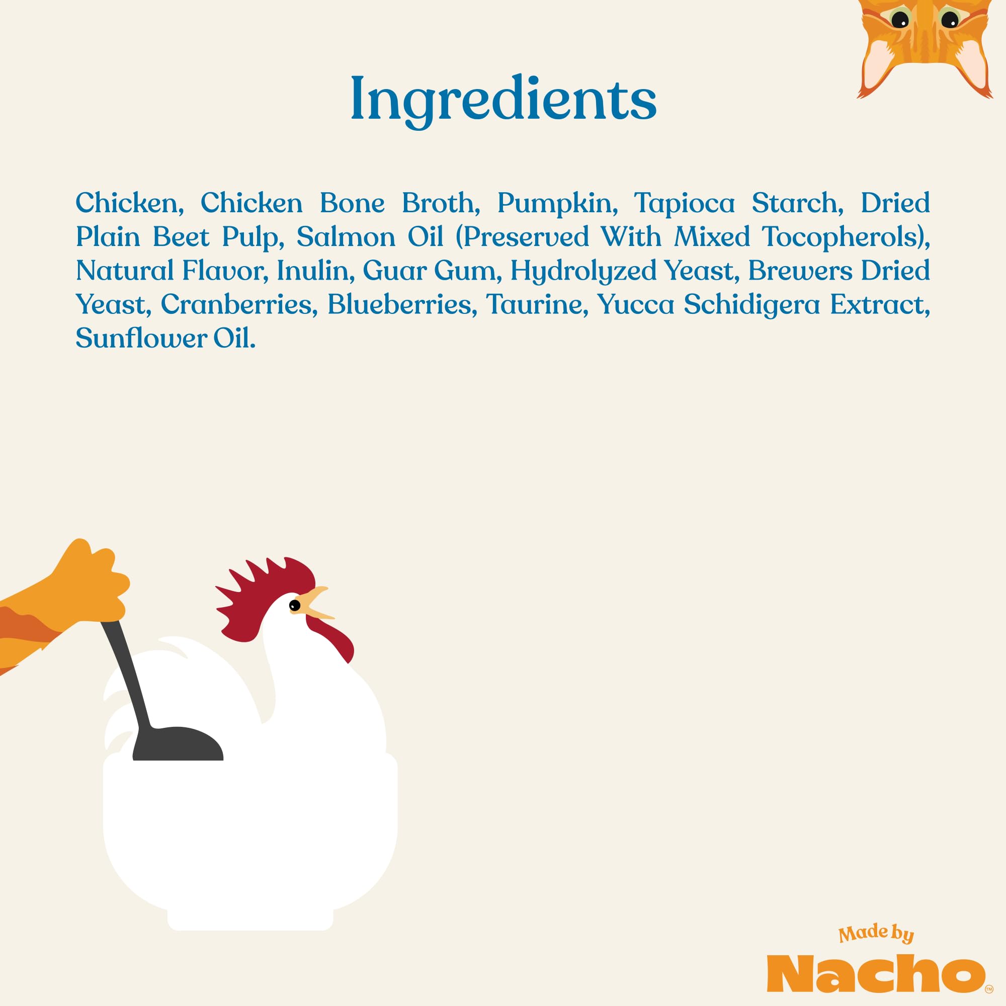 Made by Nacho Digestive Support Cage-Free Chicken Puree Meal Topper with Bone Broth - 36 Pack | Grain-Free Wet Cat Food Supplement for Sensitive Stomachs | Perfect for Picky Eaters & Senior Cats