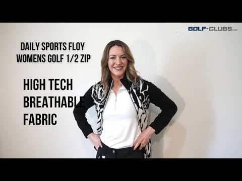 Women's Full Zip Golf Sweater - Daily Sports Romilly Cardigan in Black | Warm & Stylish Outerwear for Golf, Casual Wear & Outdoor Activities