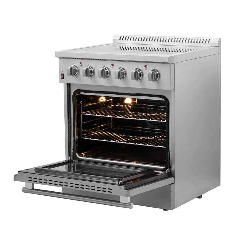 FORNO Galiano 30 Inch Electric Range with Convection Oven - Stainless Steel Built-in Stove FFSEL6083 30 - Perfect for Modern Kitchens & Home Cooking