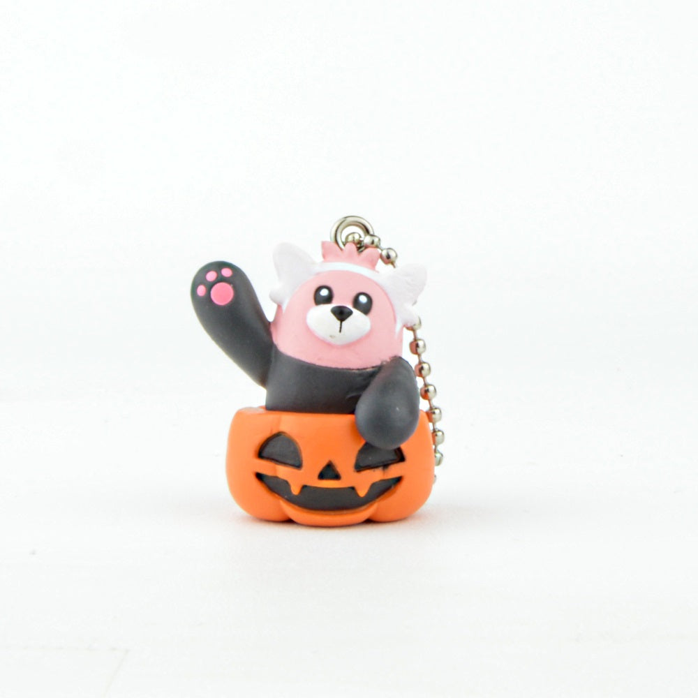 Pokemon Halloween Pumpkin Mascot Keychain - Cute Mini Figure Collectible for Cosplay, Party Favors & Gift Giving