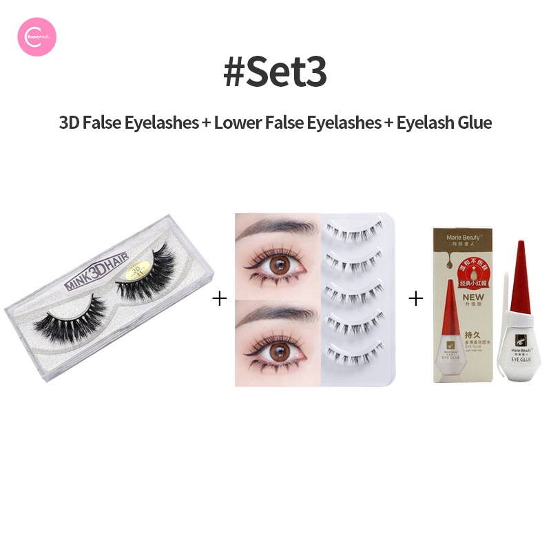 3D Mink Eyelashes - Natural Voluminous False Lashes for Dramatic Eye Makeup | Perfect for Parties, Weddings & Special Occasions