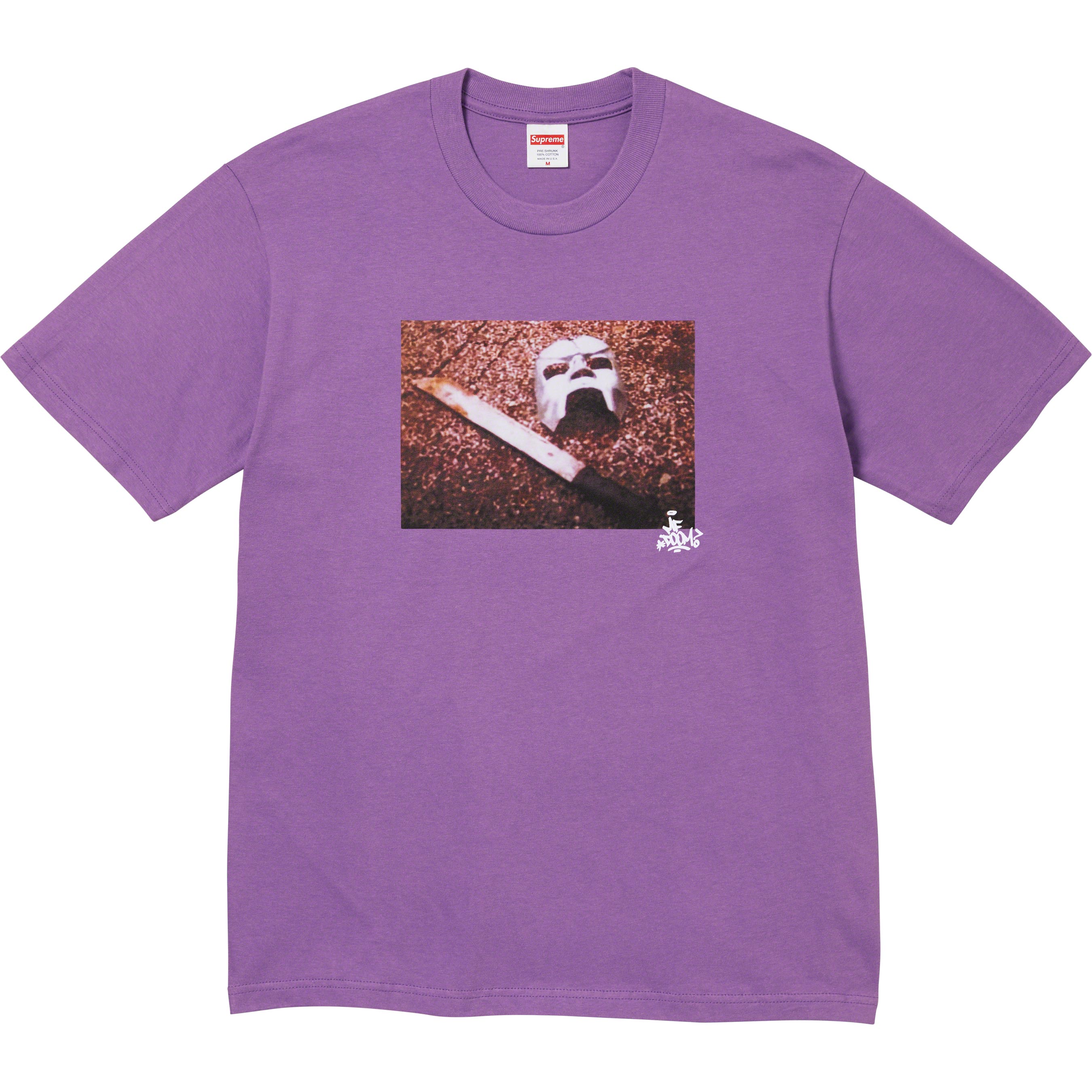 Supreme MF DOOM T-Shirt - Purple Hip Hop Graphic Tee for Men - Casual Streetwear & Music Festival Outfit
