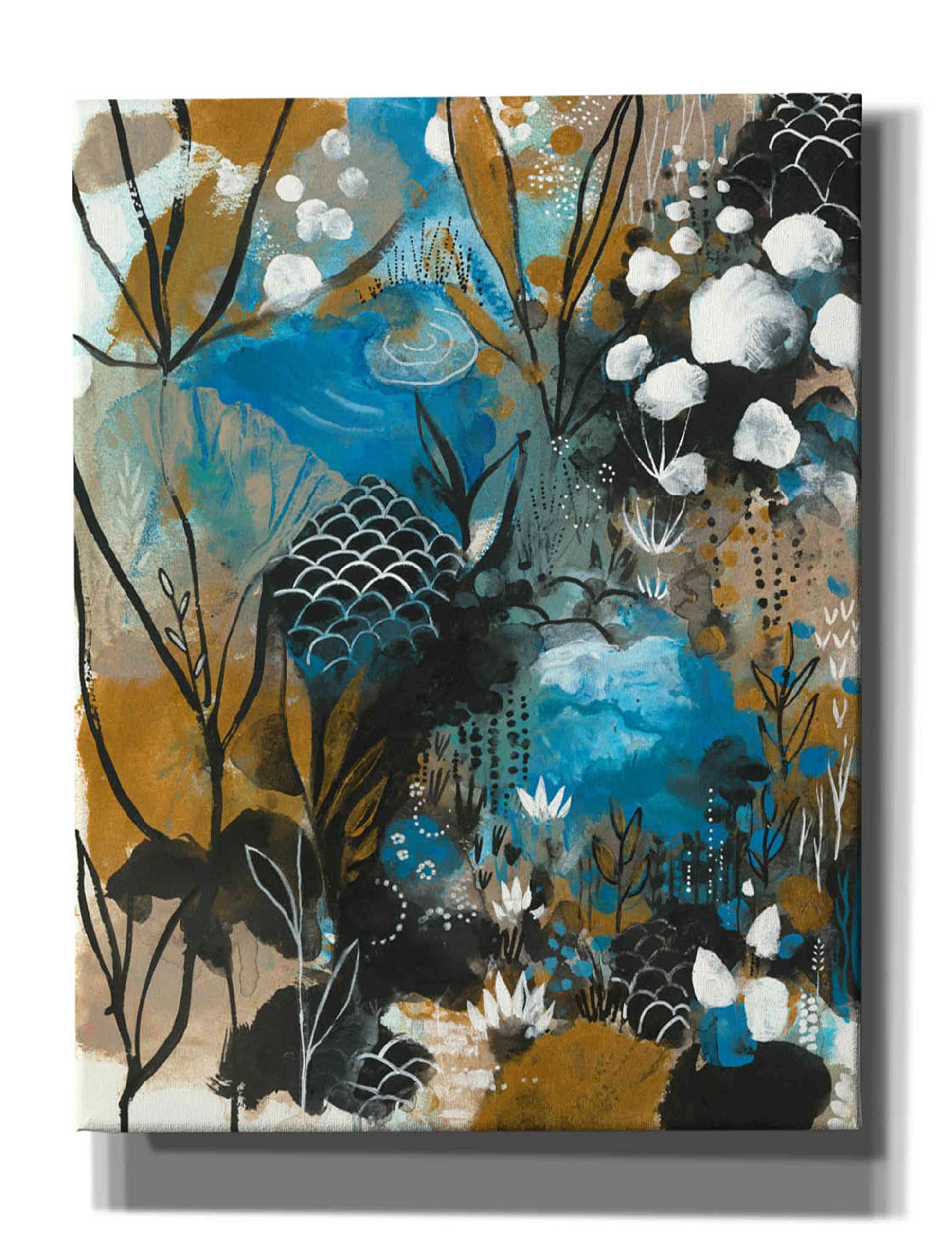 Epic Graffiti 'January Song' by Corina Capri - 26x34 Inch Giclee Canvas Wall Art Print, Modern Abstract Painting for Living Room, Bedroom & Office Decor