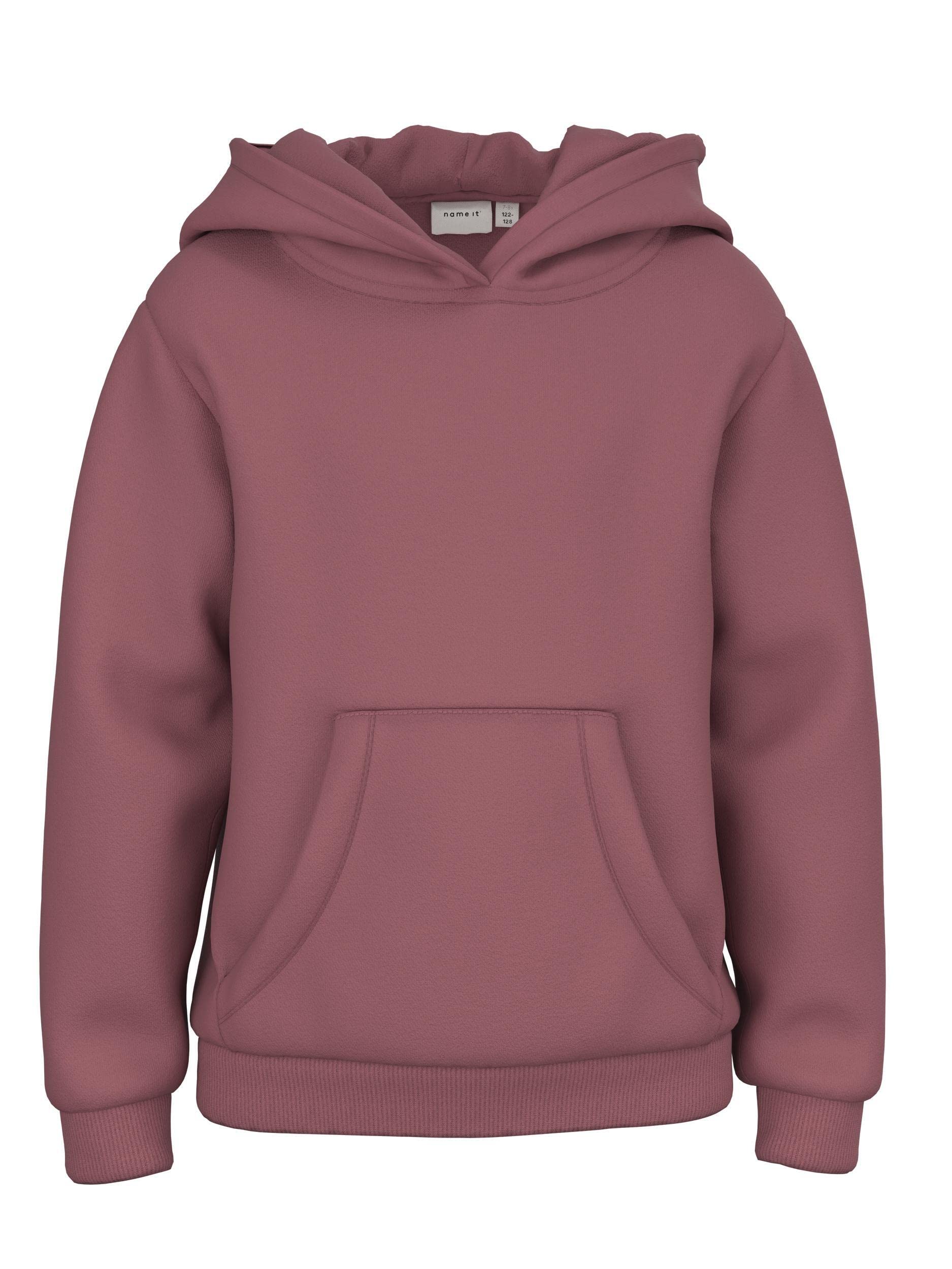NAME IT Girls Nkflena Long Sleeve Sweatshirt with Hood - Cozy Pullover for Casual Wear, School, and Outdoor Activities
