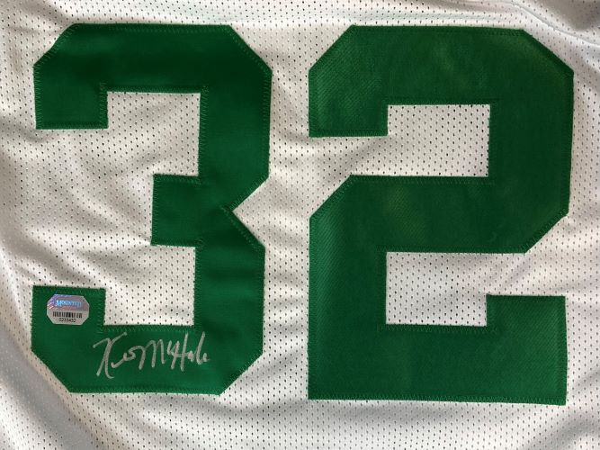 Kevin McHale Boston Celtics Autographed White Basketball Jersey - Mounted Memories Certified - Perfect for NBA Memorabilia Collectors and Celtics Fans - Great for Display in Man Caves, Sports Bars, and Game Rooms