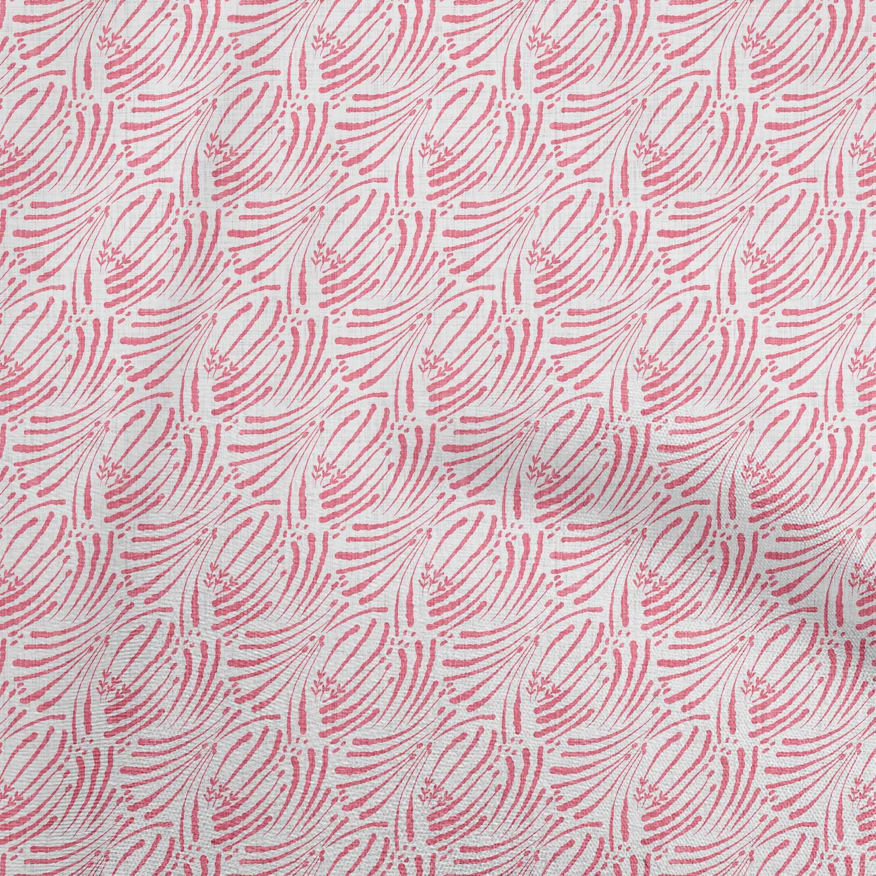 oneOone Rayon Pink Abstract Print Fabric by The Yard - 56 Inch Wide DIY Sewing Material for Dresses, Skirts & Home Decor Projects