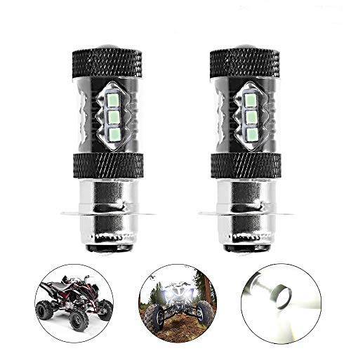 H6m LED Headlights Bulbs 8000K Ice Blue - Yamaha Raptor Replacement for Off-Road Adventures