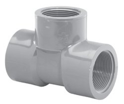 2-1/2 Inch CPVC Threaded Tee Fitting - Schedule 80 Plumbing Connector for Water Supply Lines, Irrigation Systems & Pool Plumbing