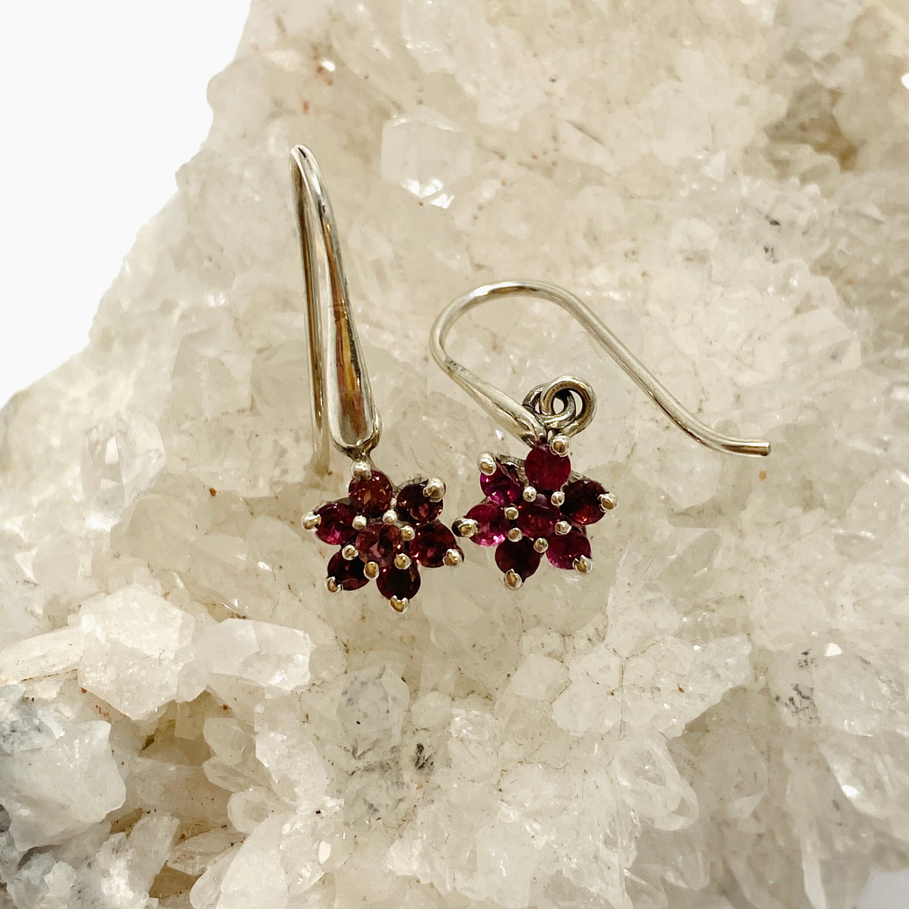 Pink Tourmaline Flower Faceted Earrings for Women - Elegant Gemstone Jewelry Gift for Birthday, Anniversary & Special Occasions | PEGJ246