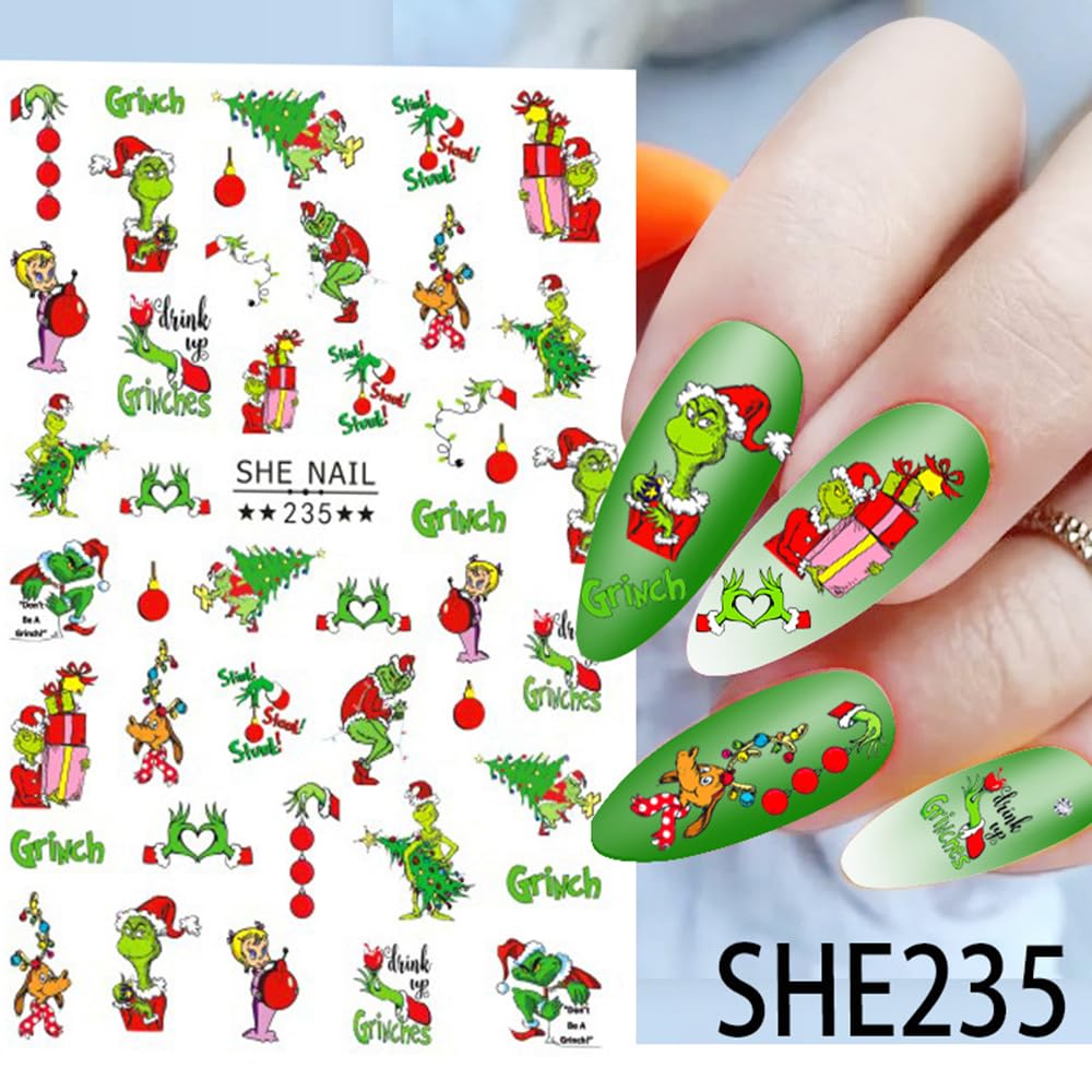 Christmas Nail Art Stickers - 3D Holiday Designs for Women | Party & Gift