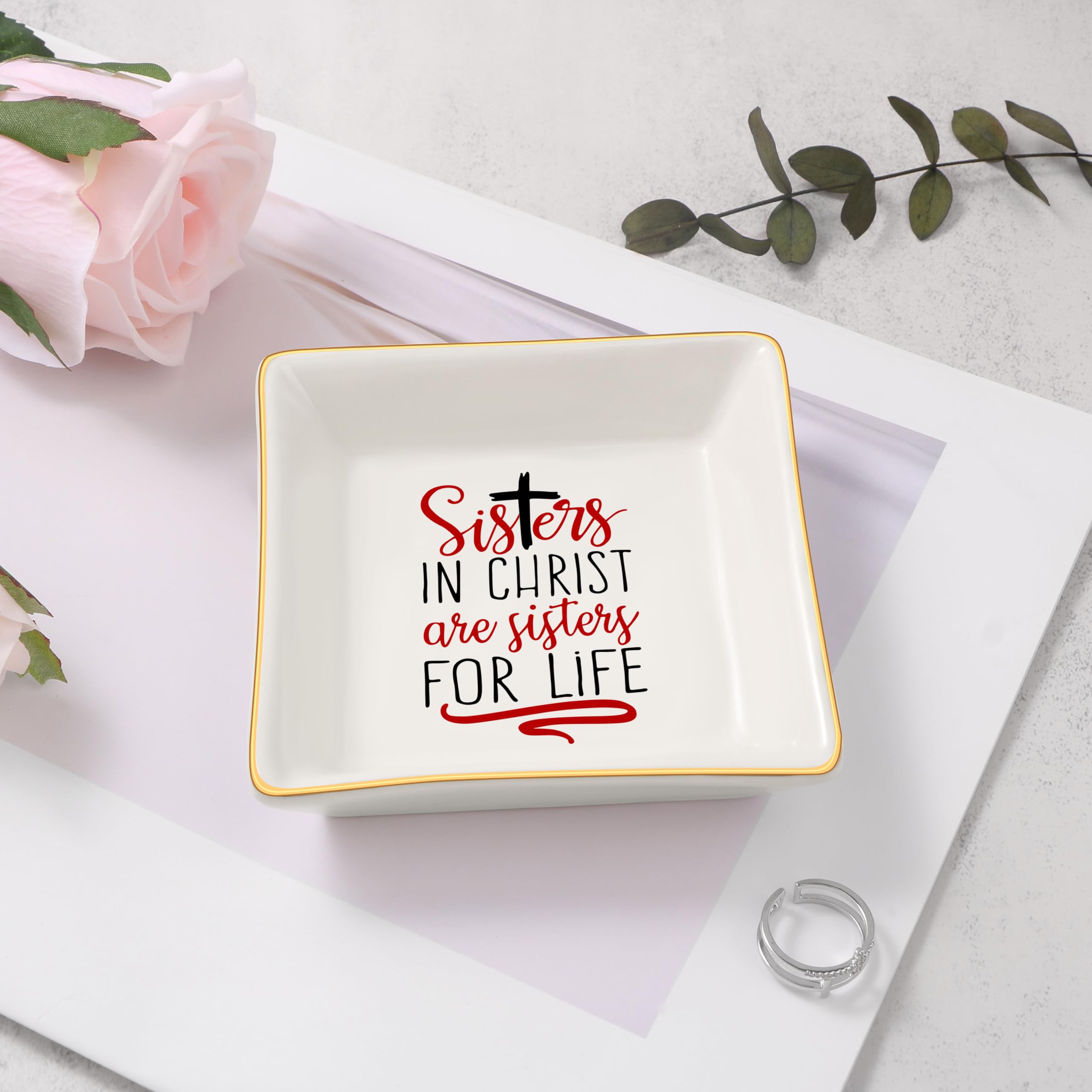 JoycuFF Jewelry Trinket Dishes - Elegant Jewelry Tray for Women | Perfect Birthday, Christmas & Friendship Gifts | Unique Home Decor for Bedroom, Bathroom & Vanity Organization
