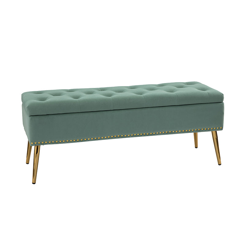 Lenore Upholstered Storage Bench with Cushion Seat - Modern Upholstered Ottoman for Bedroom, Living Room & Entryway - Multi-Functional Storage Furniture for Home Organization