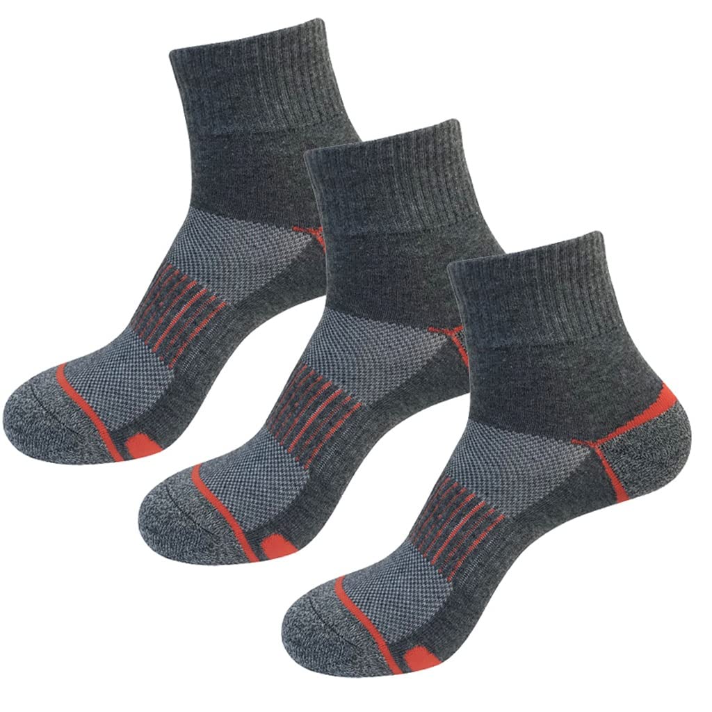 **Men's Ankle Socks 3-Pack - Breathable Cotton Sports Socks for Running, Cycling & Gym - Comfortable & Durable (One Size, Assorted Colors)**    *Perfect for workouts, casual wear, and outdoor activities!*