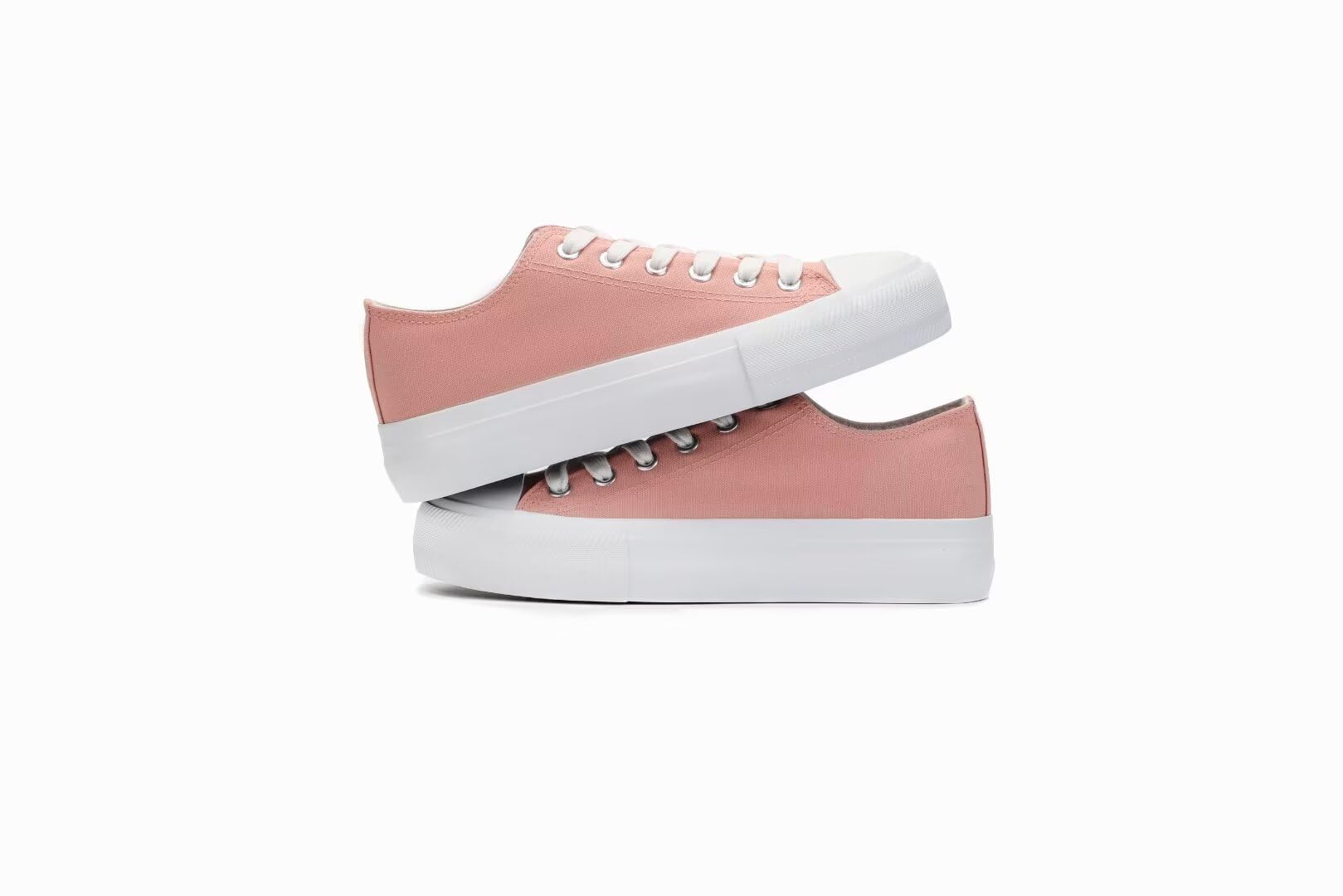 Women's Platform Canvas Sneakers - Low Top & High Top Lace-Up Casual Shoes | Comfortable Fashion Footwear for Everyday Wear, Walking & Street Style Outfits