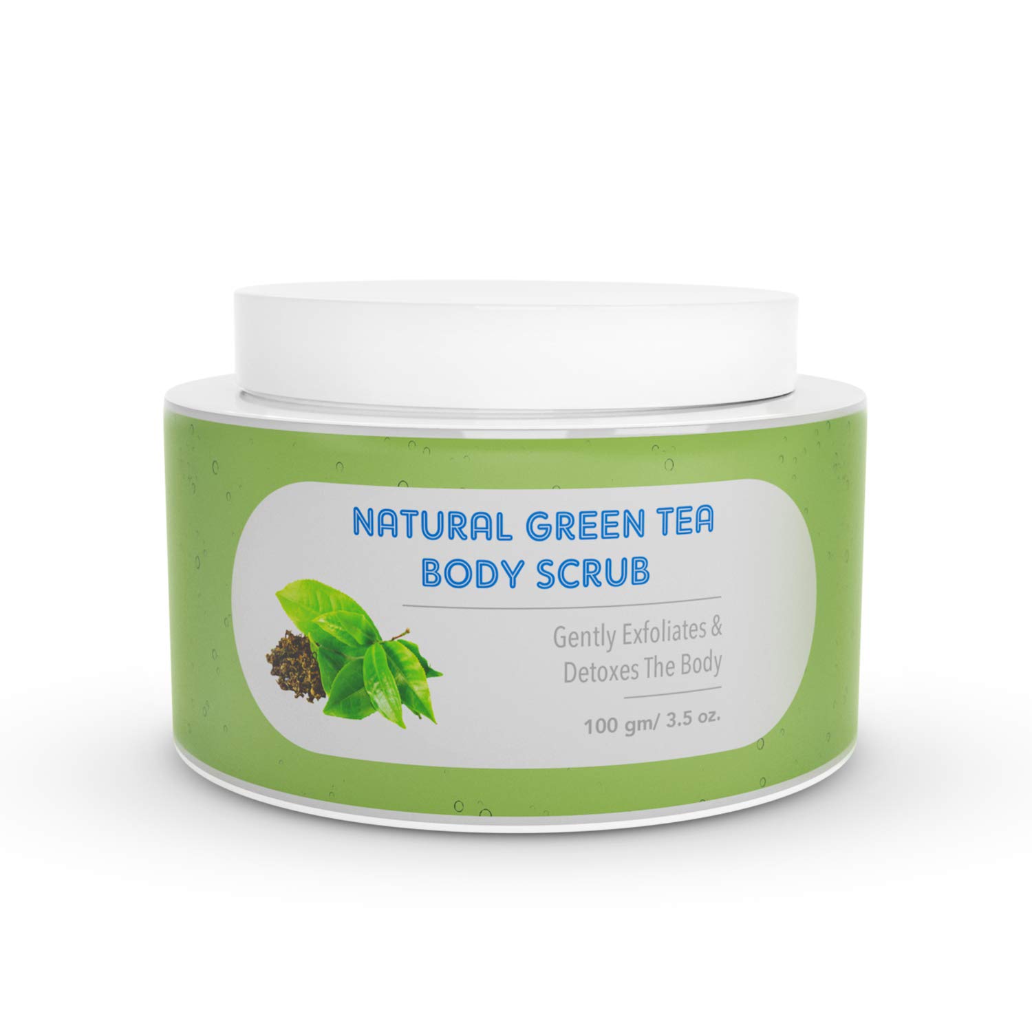 The Moms Co. Natural Green Tea Body Scrub - Gentle Exfoliating & Detoxifying with Apricot Seed, Black Sand & Vitamin C (100g) | Smooth Skin for Spa Day & Self-Care Routine