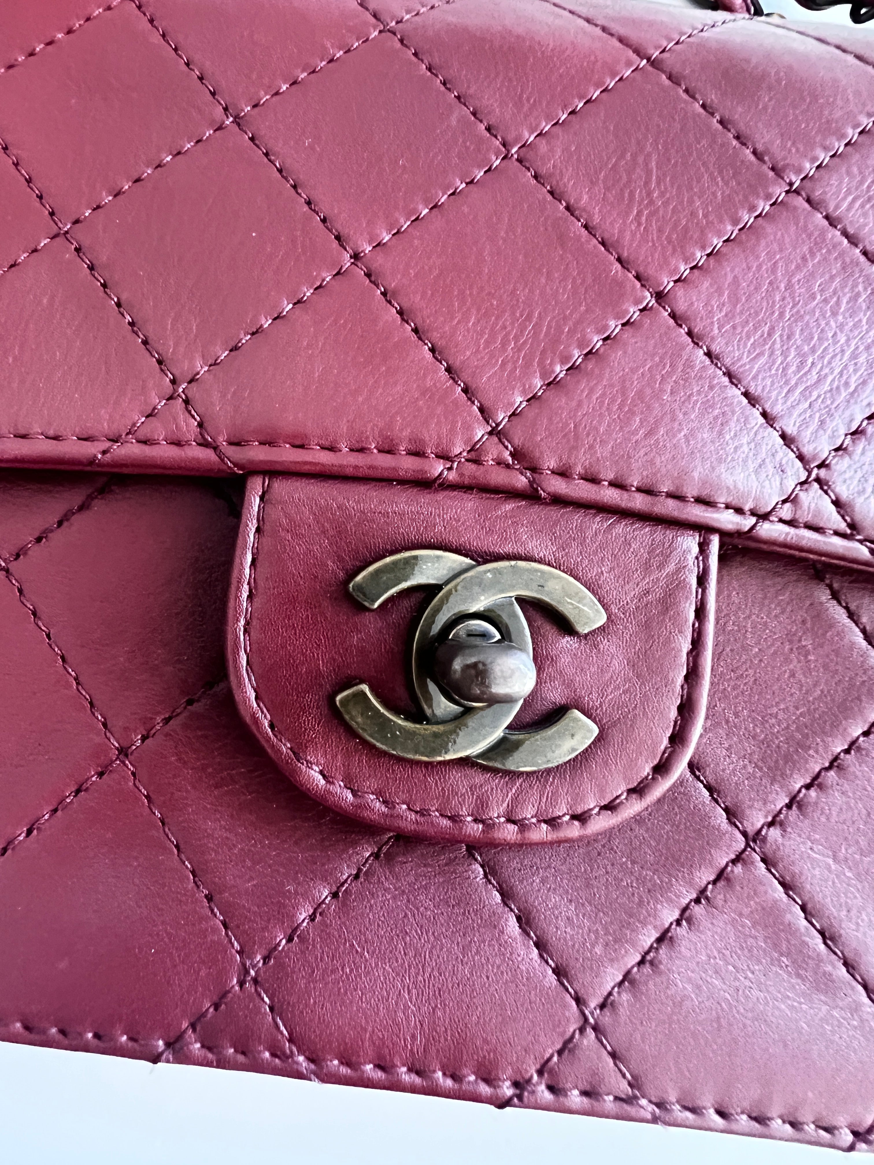 Chanel Burgundy Leather Single Flap Bag - Luxury Designer Handbag for Women | Perfect for Work, Evening Events & Special Occasions