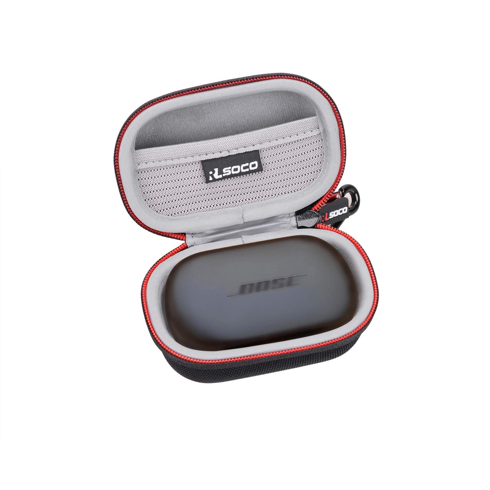 RLSOCO Protective Case for Bose QuietComfort Earbuds & Sport Earbuds - Durable Cover for True Wireless Bluetooth Earphones (Black) | Perfect for Travel, Gym & Outdoor Activities
