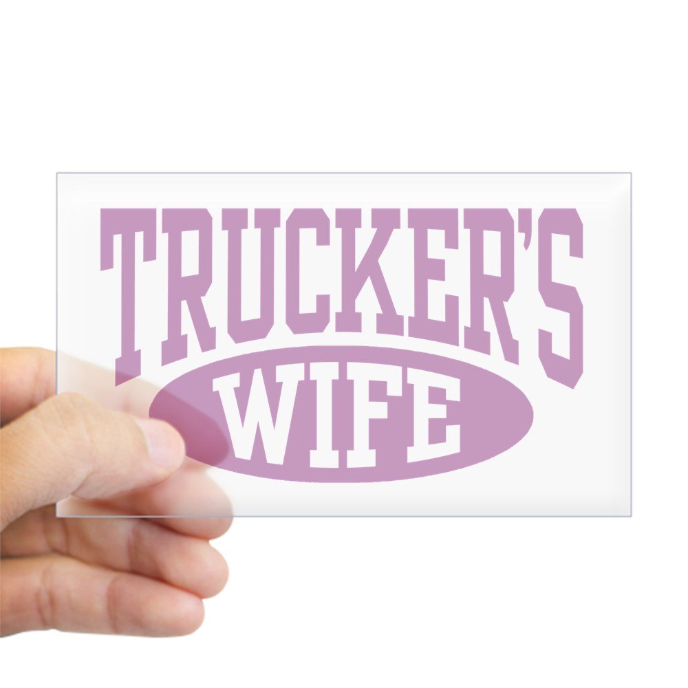 Trucker's Wife Rectangle Bumper Sticker - Durable Car Decal for Vehicles, Laptops & Windows | Perfect for Truck Drivers, Wives & Road Trip Enthusiasts