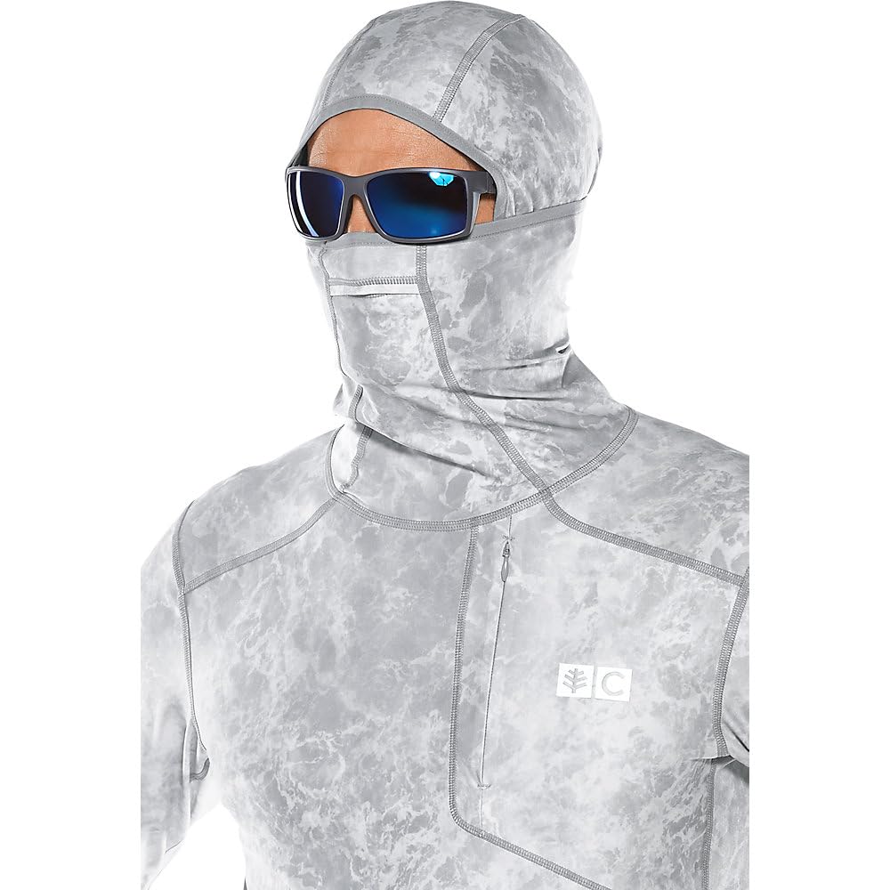 Coolibar UPF 50+ Men's Andros Fishing Hoodie - Sun Protective Shirt with Long Sleeves for Outdoor Activities, Fishing, Hiking & Beach Wear