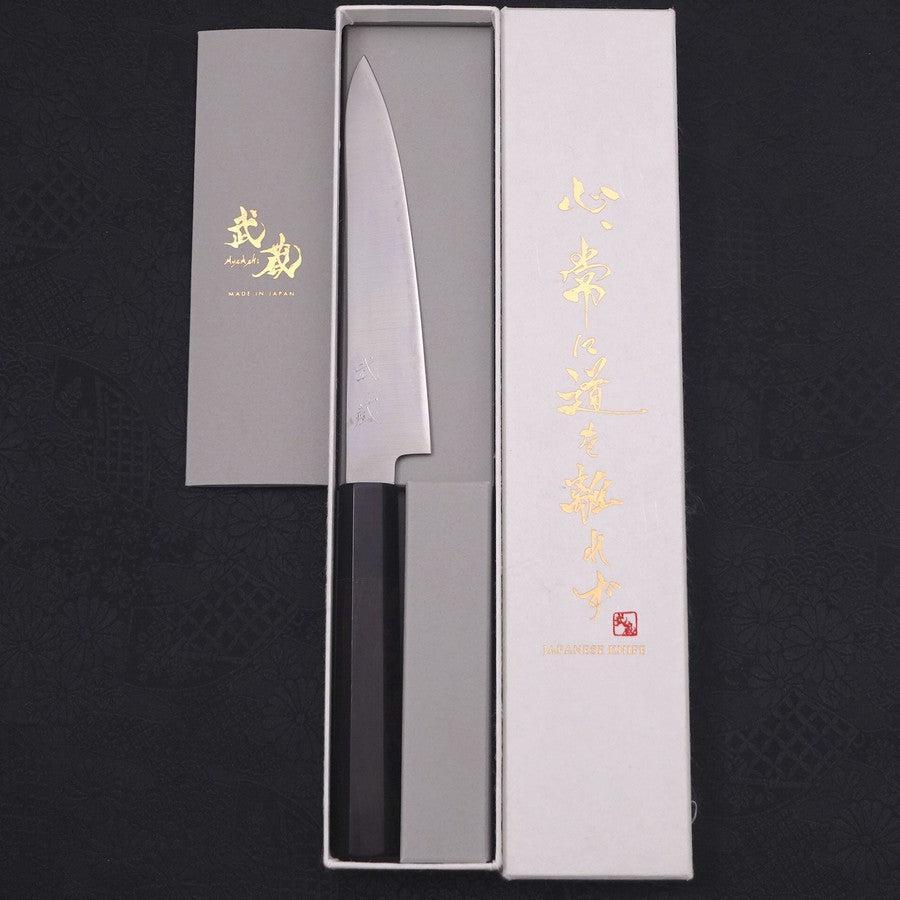 Premium ZDP-189 Steel Petty Knife - 150mm Polished Buffalo Ebony Handle - Japanese Kitchen Knife for Slicing, Peeling & Precision Cutting - Ideal for Chefs & Home Cooking