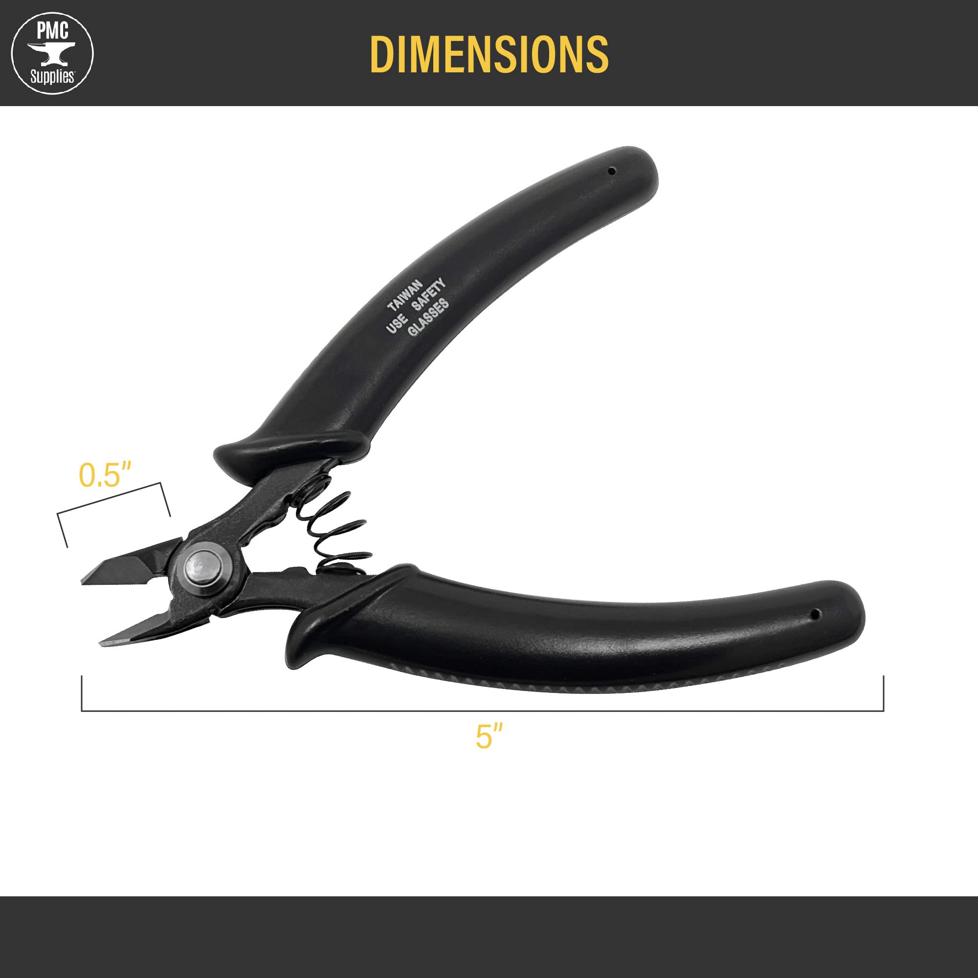 5-Piece Euro Tech Pliers Set - Flat, Round, Chain Nose & Side Cutters - Professional Jewelry Making Tools with Storage Pouch - Perfect for DIY Crafts, Wire Wrapping & Beading Projects