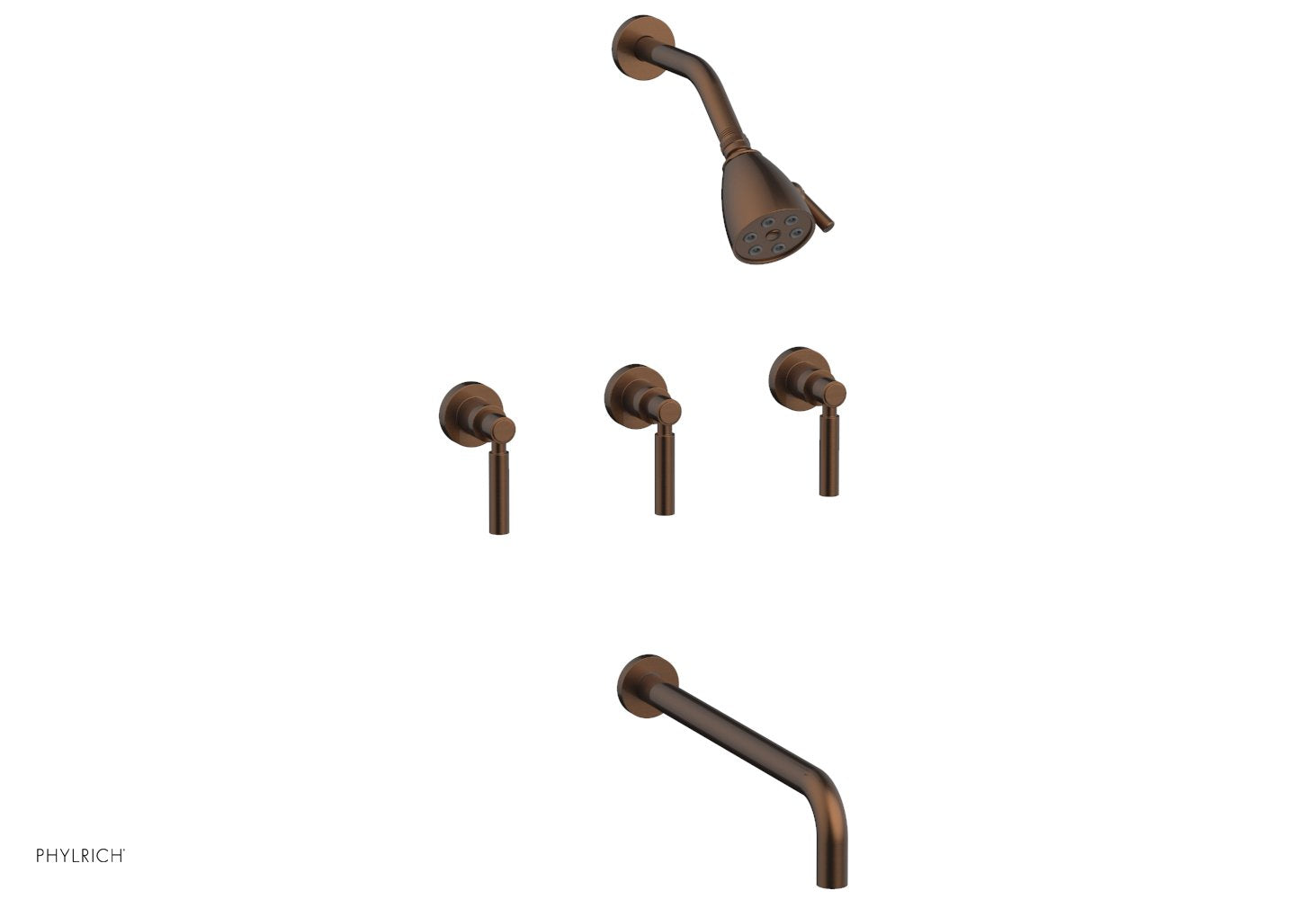 Premium 3-Handle Tub and Shower Faucet Set with 14