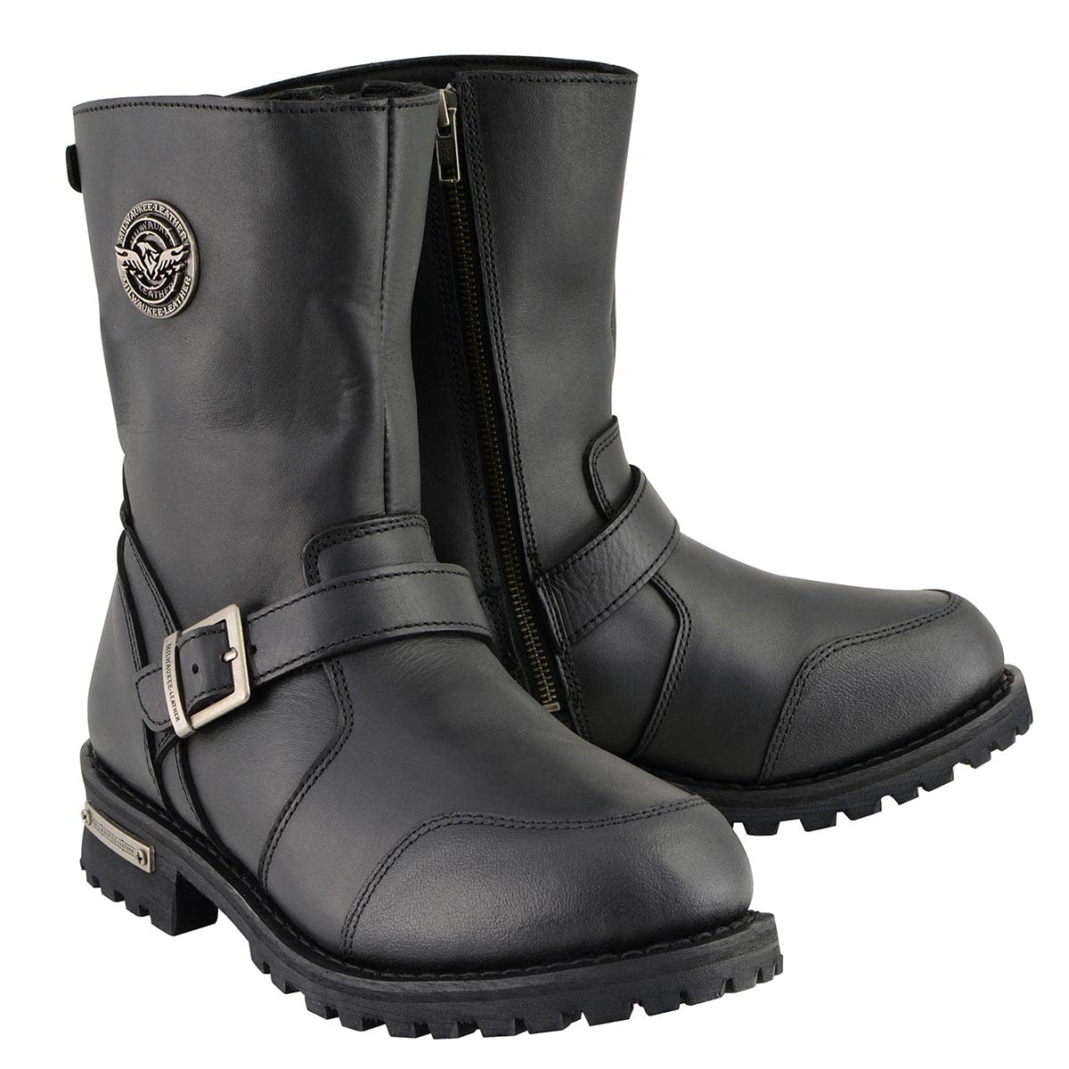 Milwaukee Leather Men's Premium Classic Engineer Motorcycle Boots - Durable Leather Riding Boots for Men - Perfect for Motorcycle Enthusiasts & Long-Distance Rides