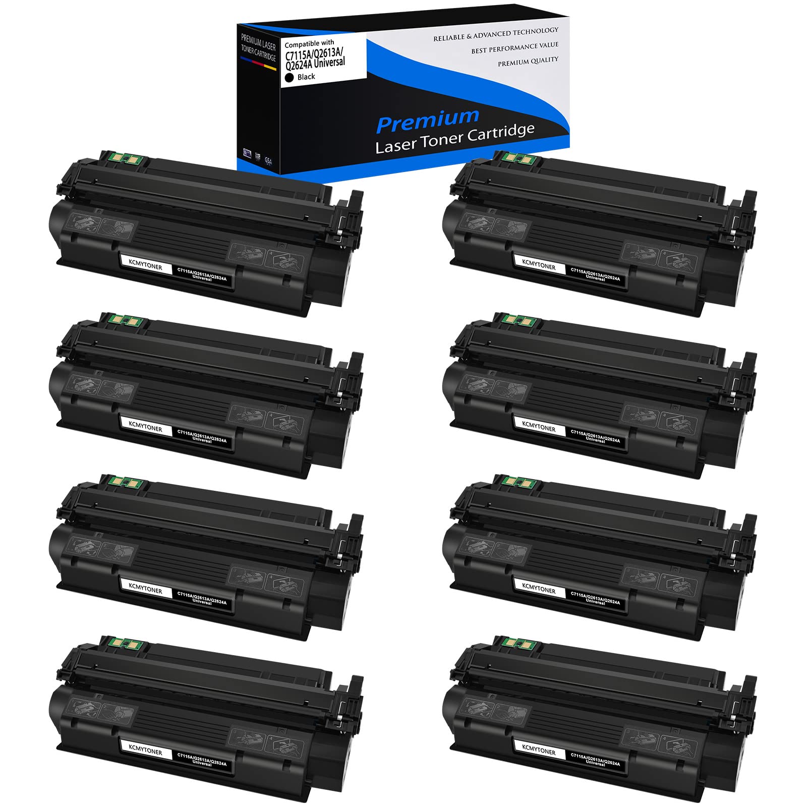 Compatible Toner Cartridge Replacement for HP 24A Q2624A - Works with HP LaserJet 1150 Printer (8-Pack, Black) | High-Quality Printing for Office Documents & Business Reports