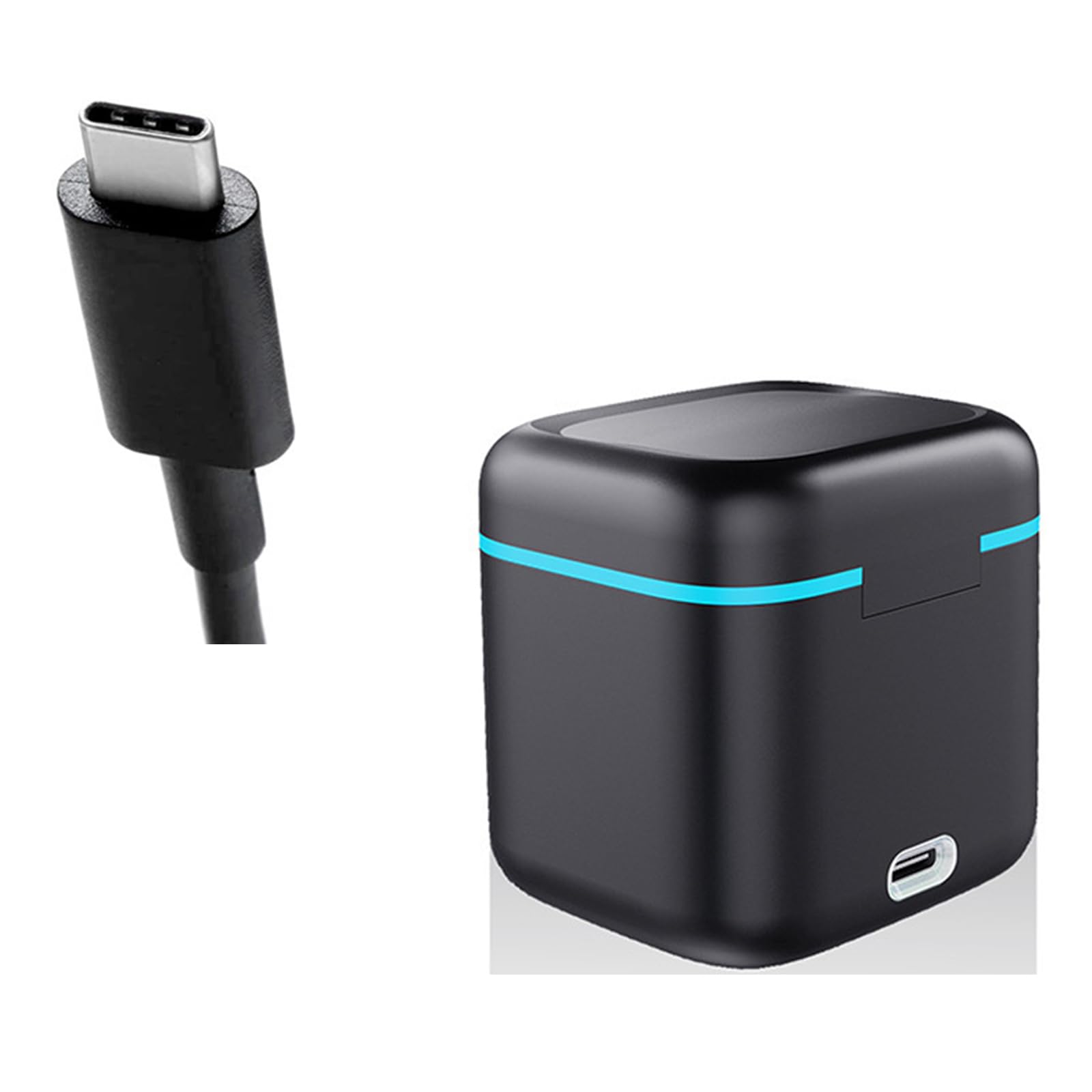 3-Channel Fast Charging Case for iPhone 11/12 with USB-C Cable & Memory Card Storage - Portable Charging Box for Travel, Work, and Daily Use