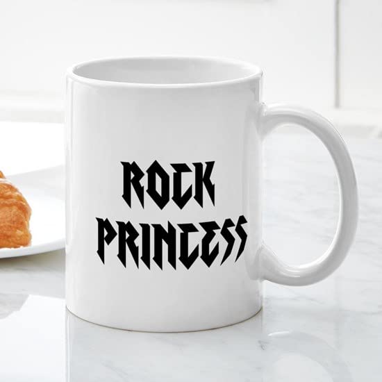 Rock Princess Ceramic Coffee Mug 11 oz (325 ml) - Perfect for Tea, Hot Chocolate & Office Use - Unique Gift for Music Lovers & Coffee Enthusiasts