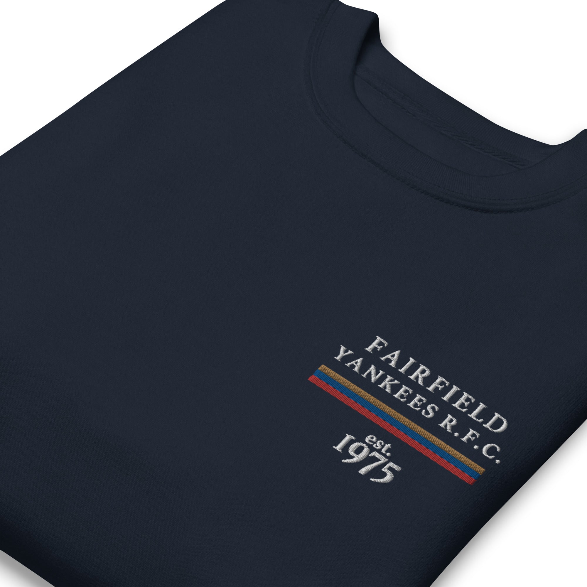 Fairfield Yankees RFC Embroidered Crewneck Sweatshirt - Men's Casual Pullover for Rugby Fans & Sports Enthusiasts - Perfect for Game Day, Tailgating & Everyday Wear