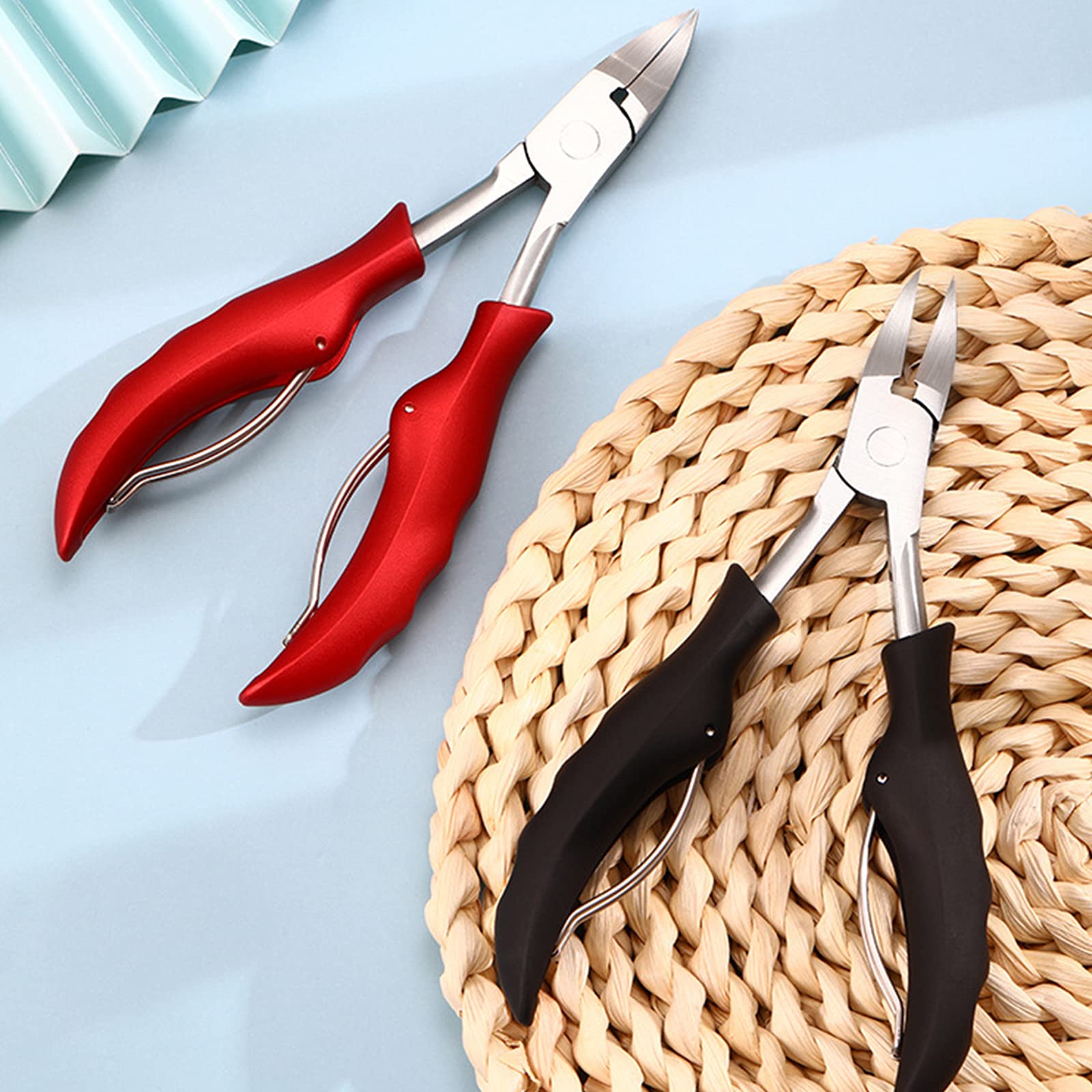Ubersweet® Professional Ingrown Toenail Clippers Set - Foldable Multi-Functional Toenail Trimmer, Cleaner & File Kit for Ingrown & Thick Toenails - Perfect for Home Pedicure, Travel & Diabetic Foot Care