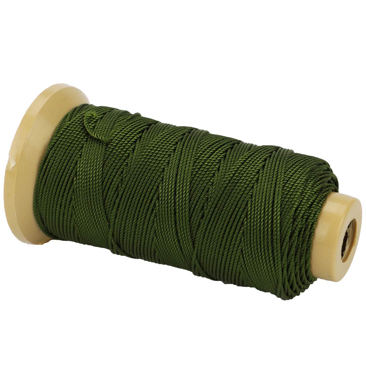 Army Green Twisted Nylon Cord 1.5mm x 328ft for Gardening, DIY & Crafts