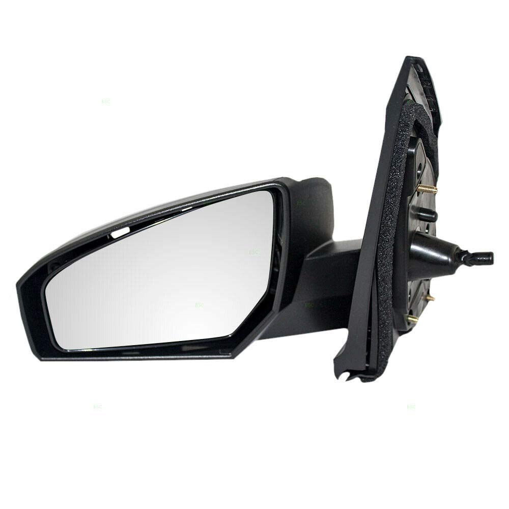 Replacement Side View Mirror Glass & Housing for 2007-2012 Nissan Sentra - Manual Remote Control - Perfect for Parking & Lane Changes
