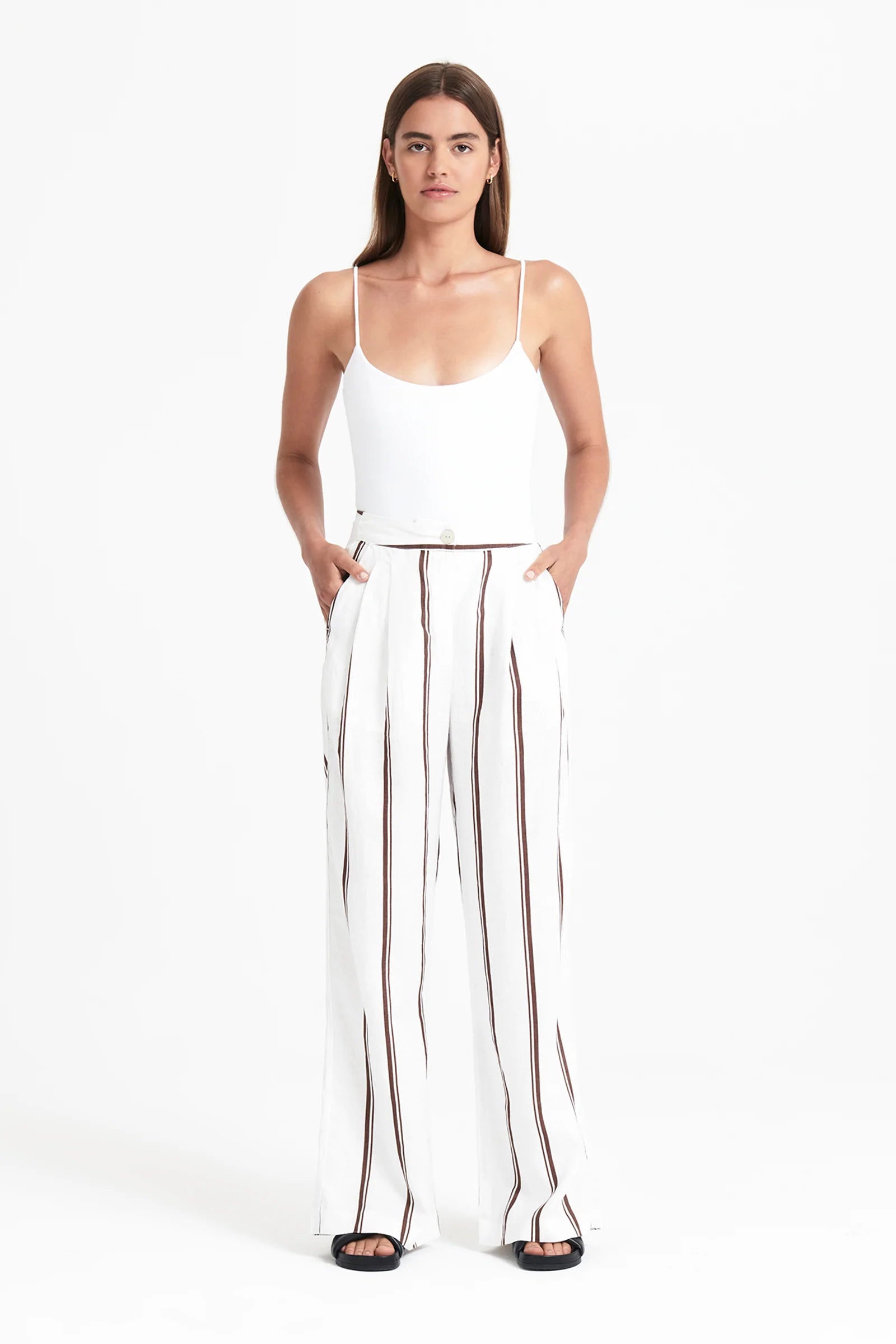 Premium Linen Pants for Women - Breathable & Comfortable Summer Wide Leg Trousers - Perfect for Travel, Beach, and Casual Wear