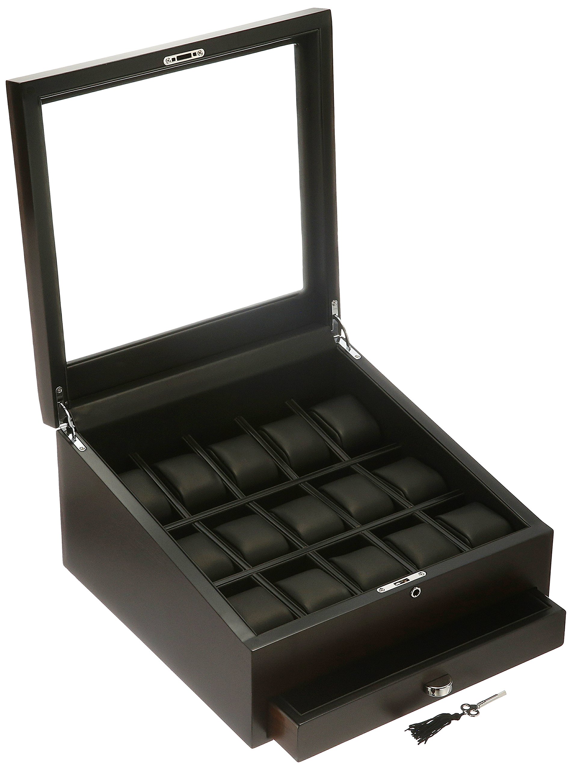Volta 31-560975 Wooden Watch Box - Premium Wood Watch Storage Case for Men & Women - Organize & Protect Your Watches in Style | Perfect for Home, Office & Travel Use