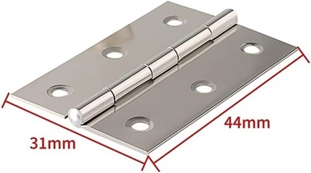 20pcs Heavy Duty Stainless Steel Door Hinges with 6 Mounting Holes - Perfect for Jewelry Box, Window Cabinet, Furniture Repair, Bookcase & Home DIY Projects - Durable Household Hardware for Smooth Door Operation