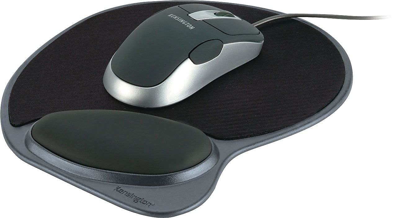 Kensington 62816 Ergonomic Memory Foam Mouse Pad with Wrist Support - Black - Comfortable Office & Gaming Accessory for Long Computer Use