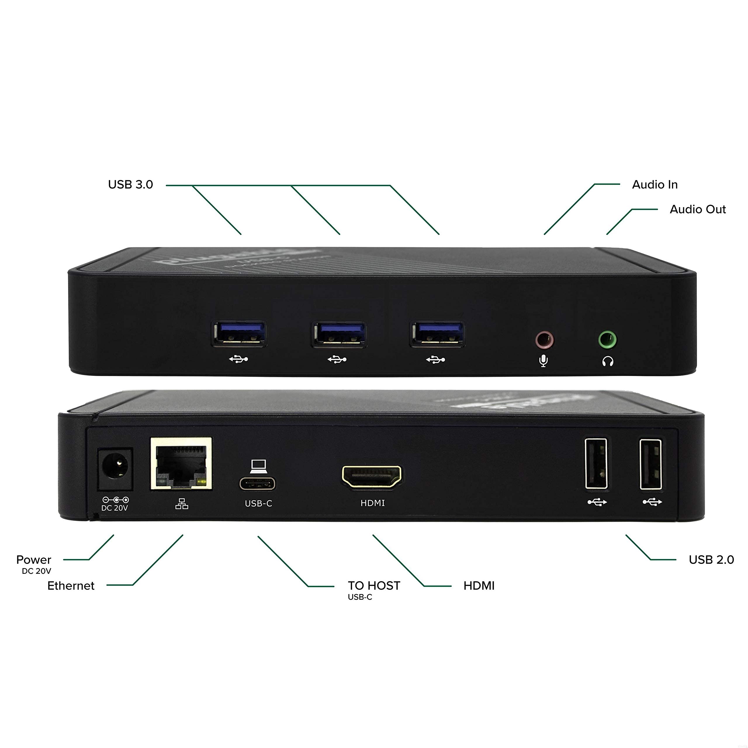 Plugable USB-C Docking Station with 60W PD Charging | USB 3.0 to HDMI 4K UHD Video Adapter | Thunderbolt 3 & USB-C Compatible for Windows Laptops | Perfect for Home Office & Remote Work Setup