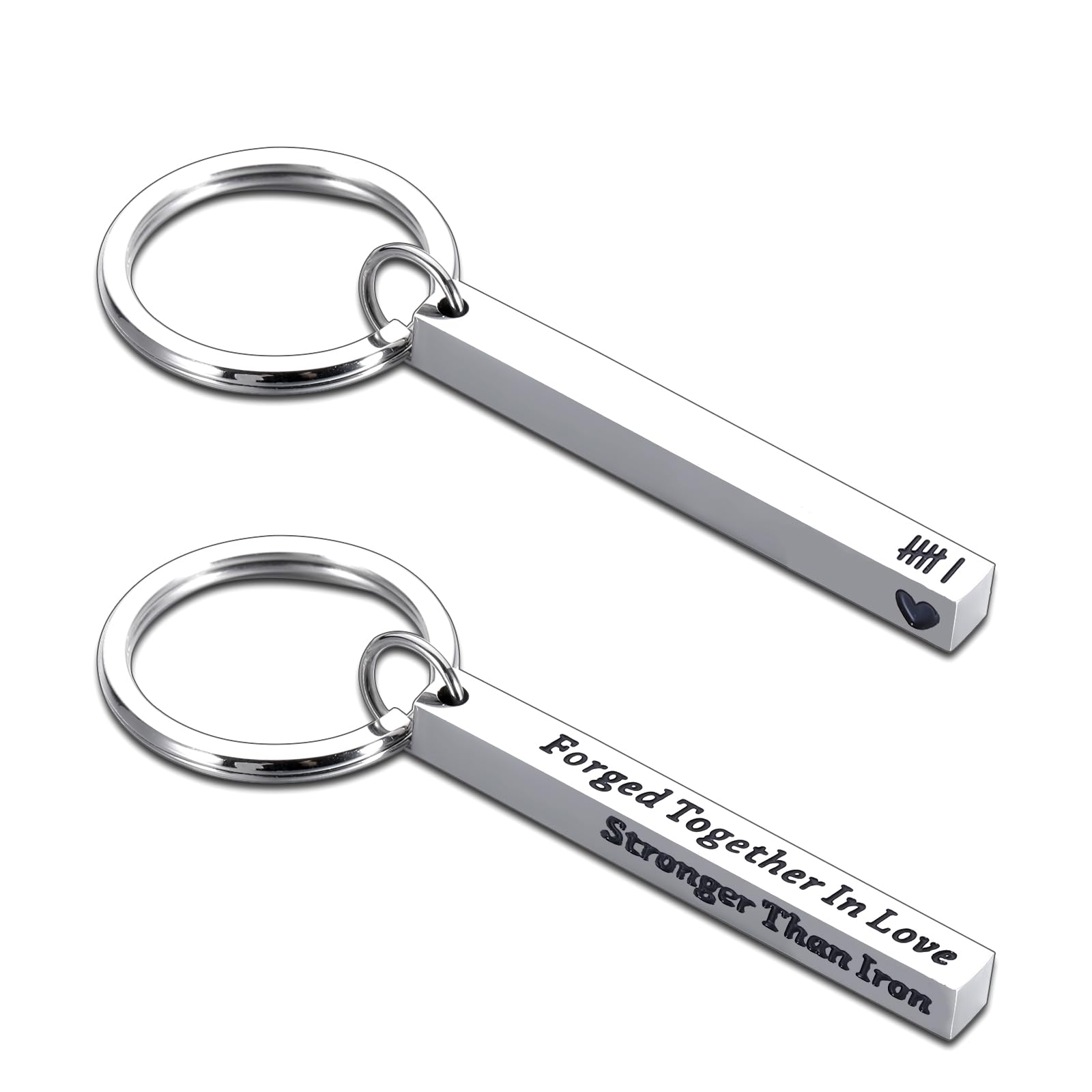 6th Anniversary Iron Keychain Gift for Men & Women - Wedding, Birthday, Christmas Stocking Stuffer - Romantic Steel Keepsake for Husband, Wife, Him or Her - Perfect for Valentine's Day & Couples' Milestones