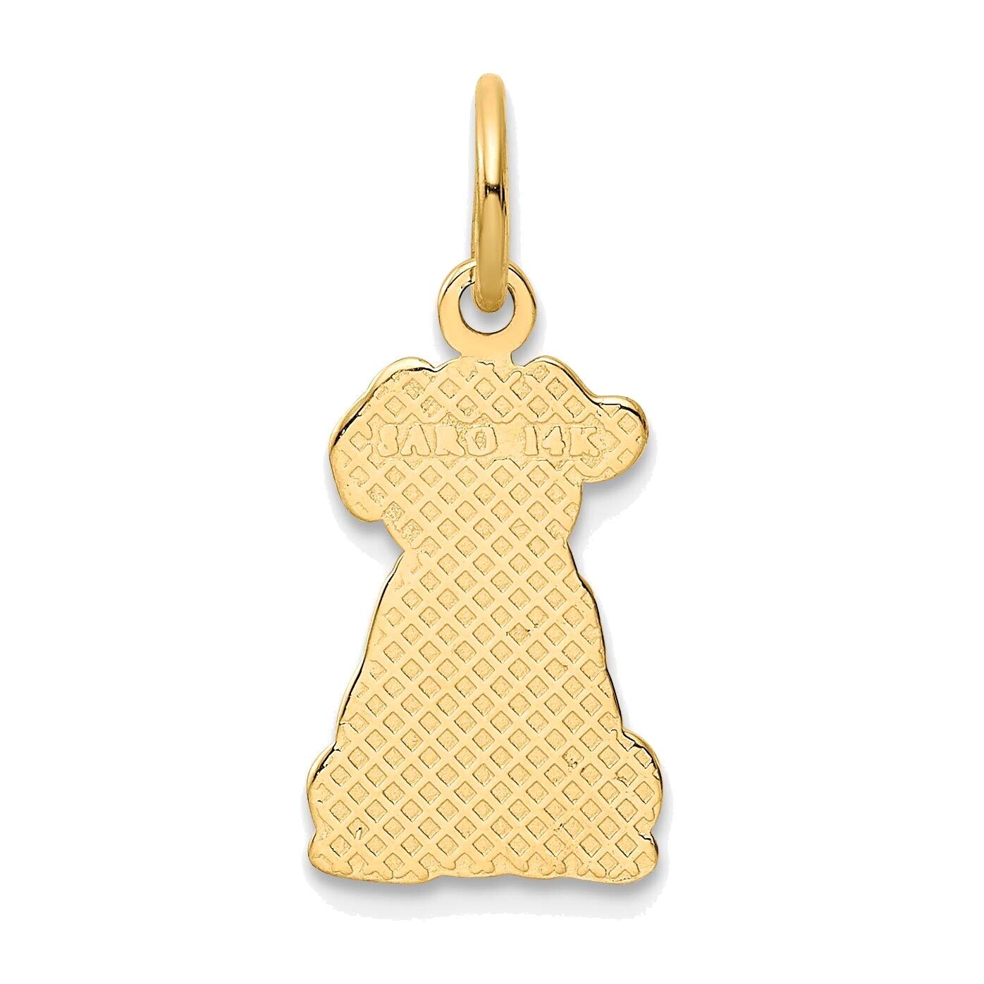 14K Yellow Gold Puppy Charm Jewelry for Pet Lovers