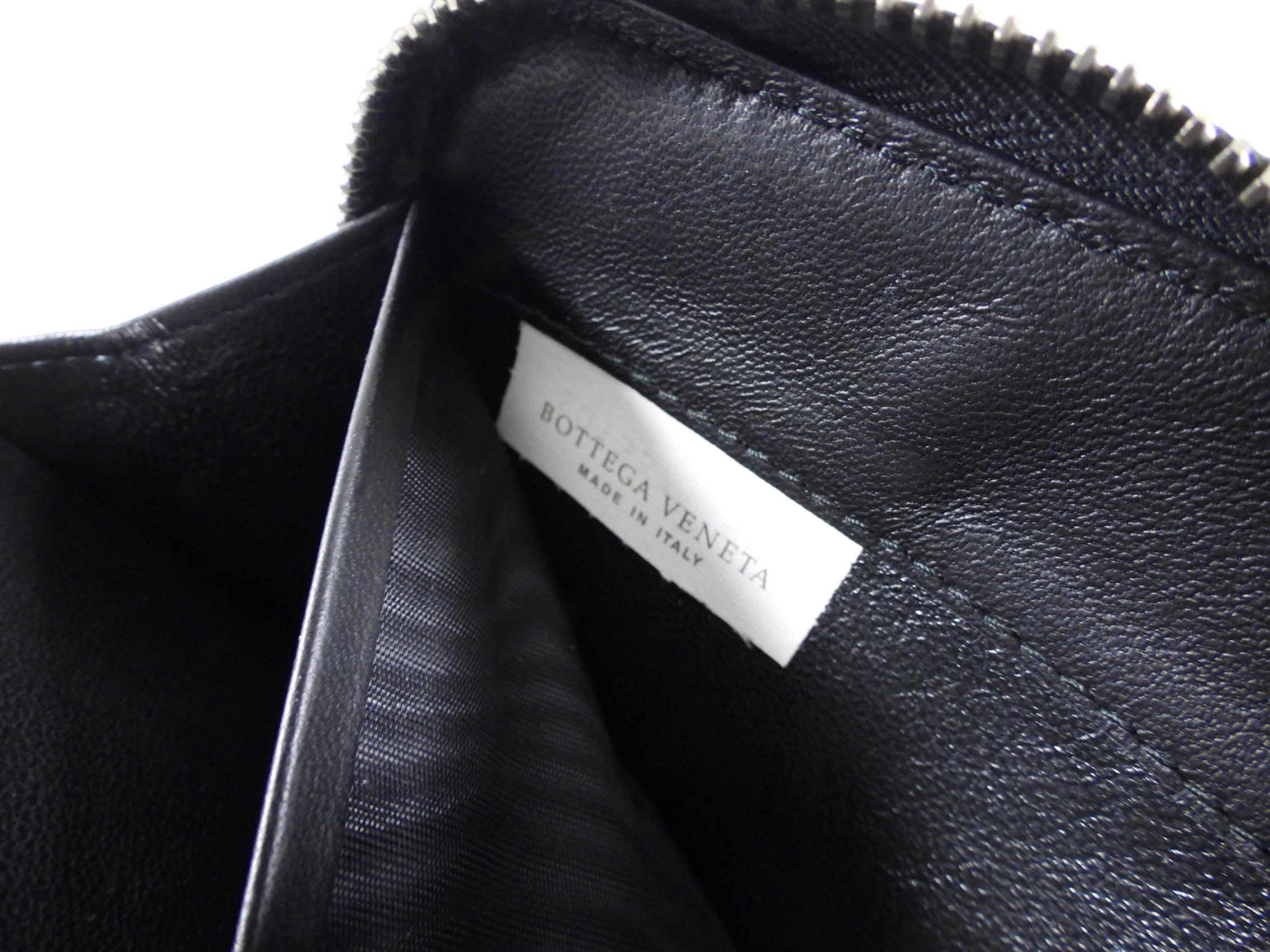 Bottega Veneta Black Intrecciato Leather Zippy Wallet for Women | Luxury Designer Zip Around Wallet | Perfect for Everyday Use, Travel & Gift Giving