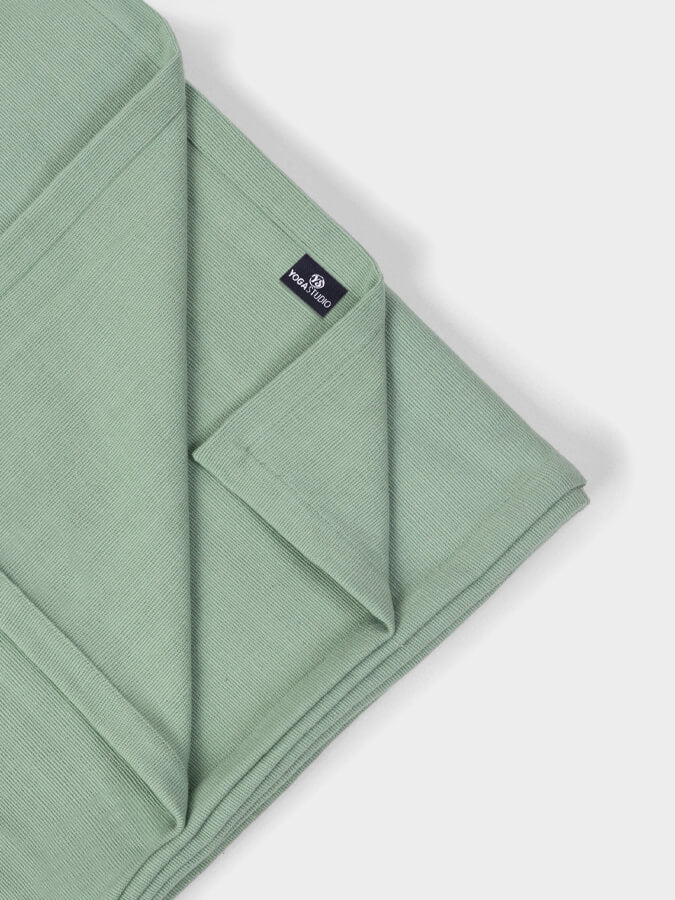 GOTS Certified Organic Cotton Yoga Blanket for Meditation, Hot Yoga, and Home Practice - Eco-Friendly & Soft Yoga Mat Cover