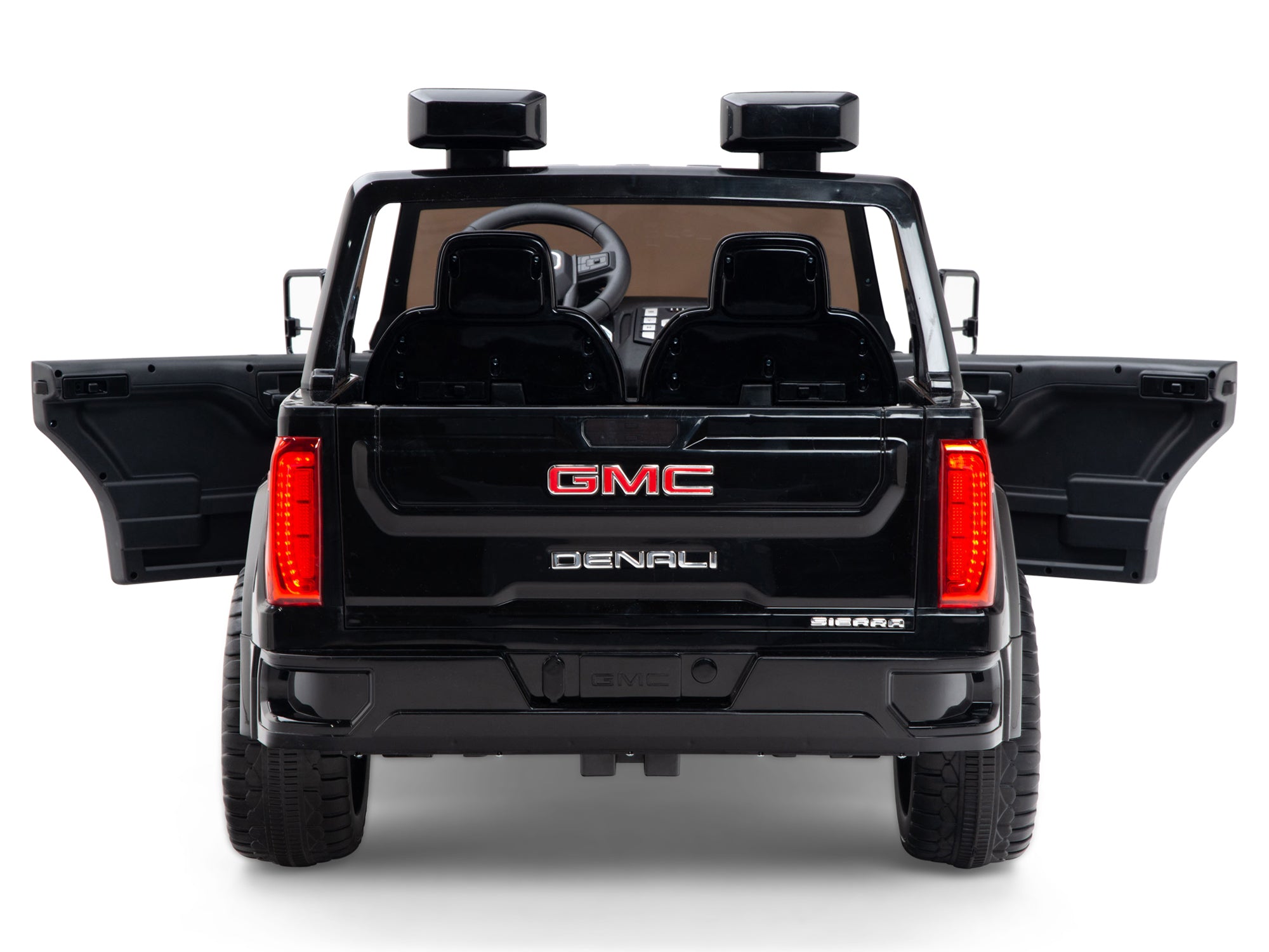 12V GMC Sierra Denali Kids Electric Ride On Truck with Parent Remote Control - Black - Perfect for Outdoor Play, Birthday Gifts & Backyard Adventures